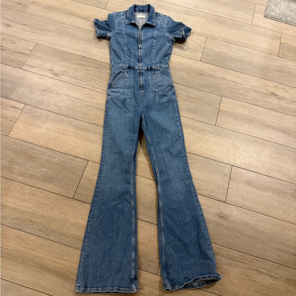 We The Free Blue Denim jumpsuit